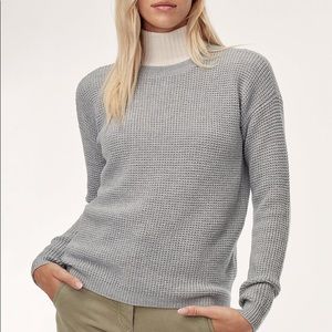 Wilfred Free Aritzia Gray Wool Knit Sweater